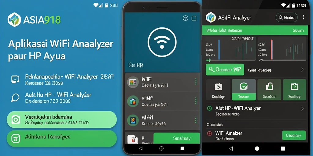 Antarmuka ASIA918 menampilkan analisis detail jaringan WiFi secara langsung.