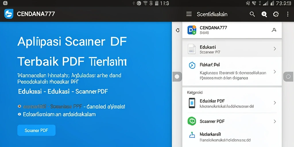 Tampilan antarmuka CENDANA777 untuk pemindaian PDF yang sederhana dan intuitif.