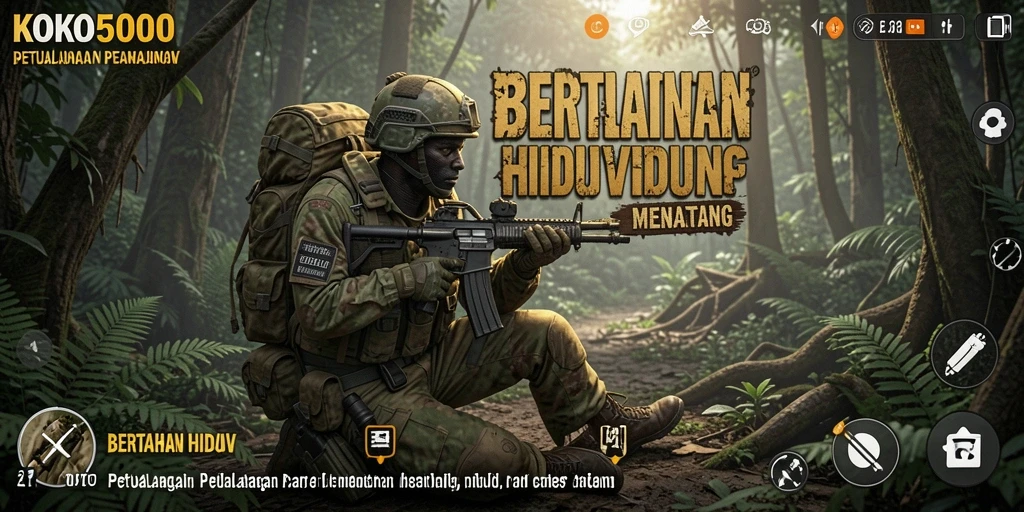 Antarmuka KOKO5000 menampilkan elemen bertahan hidup yang menarik dan mudah dipahami.